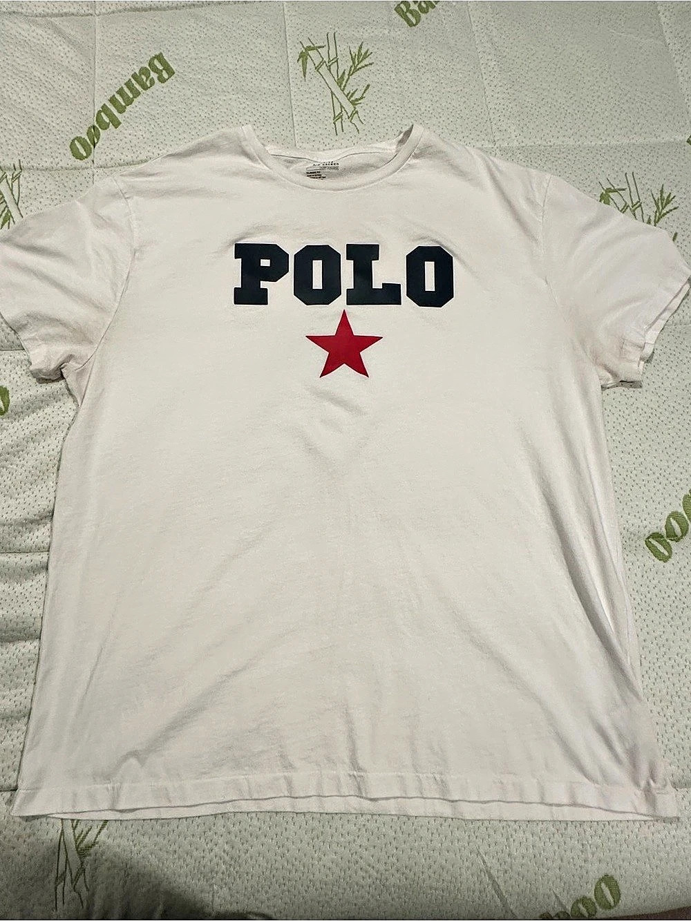 Polo Ralph Lauren Performance Polo Star T-Shirt Graphic T-Shirt in White & Red